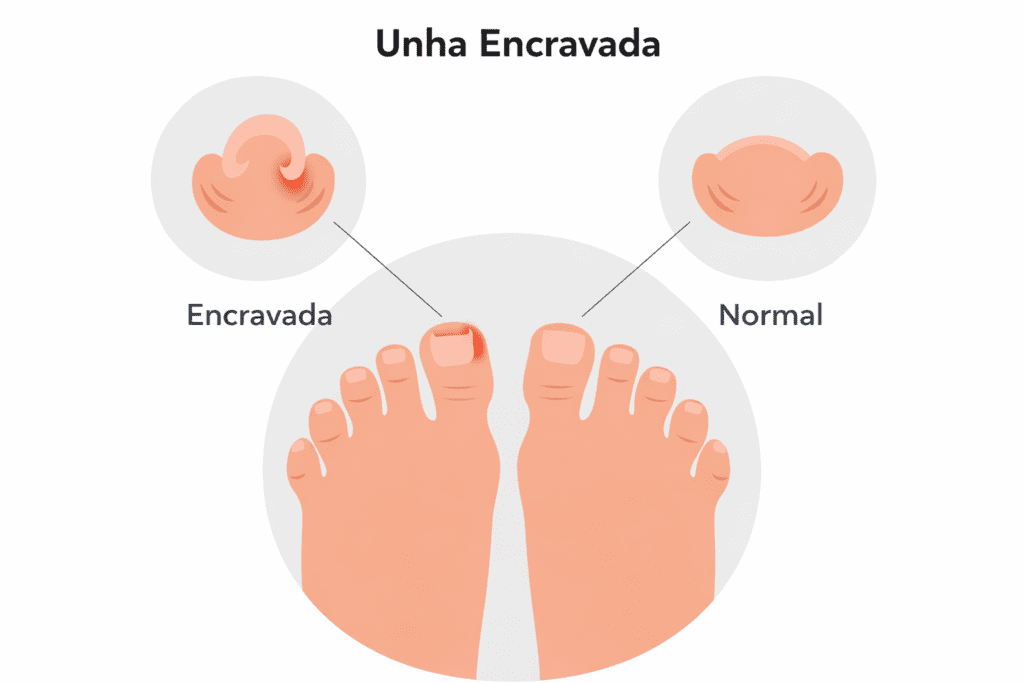 Diagrama Ilustrativo sobre Unha Encravada