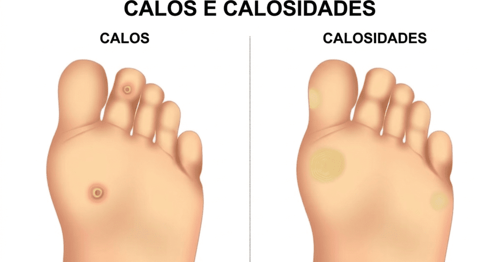 Diferença entre calos e calosidades